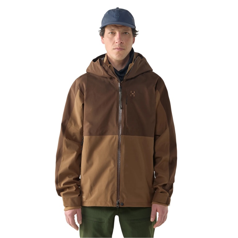 Haglöfs All-Weather Jacket Front Proof II (waterproof, windproof, 3-layer) brown men's